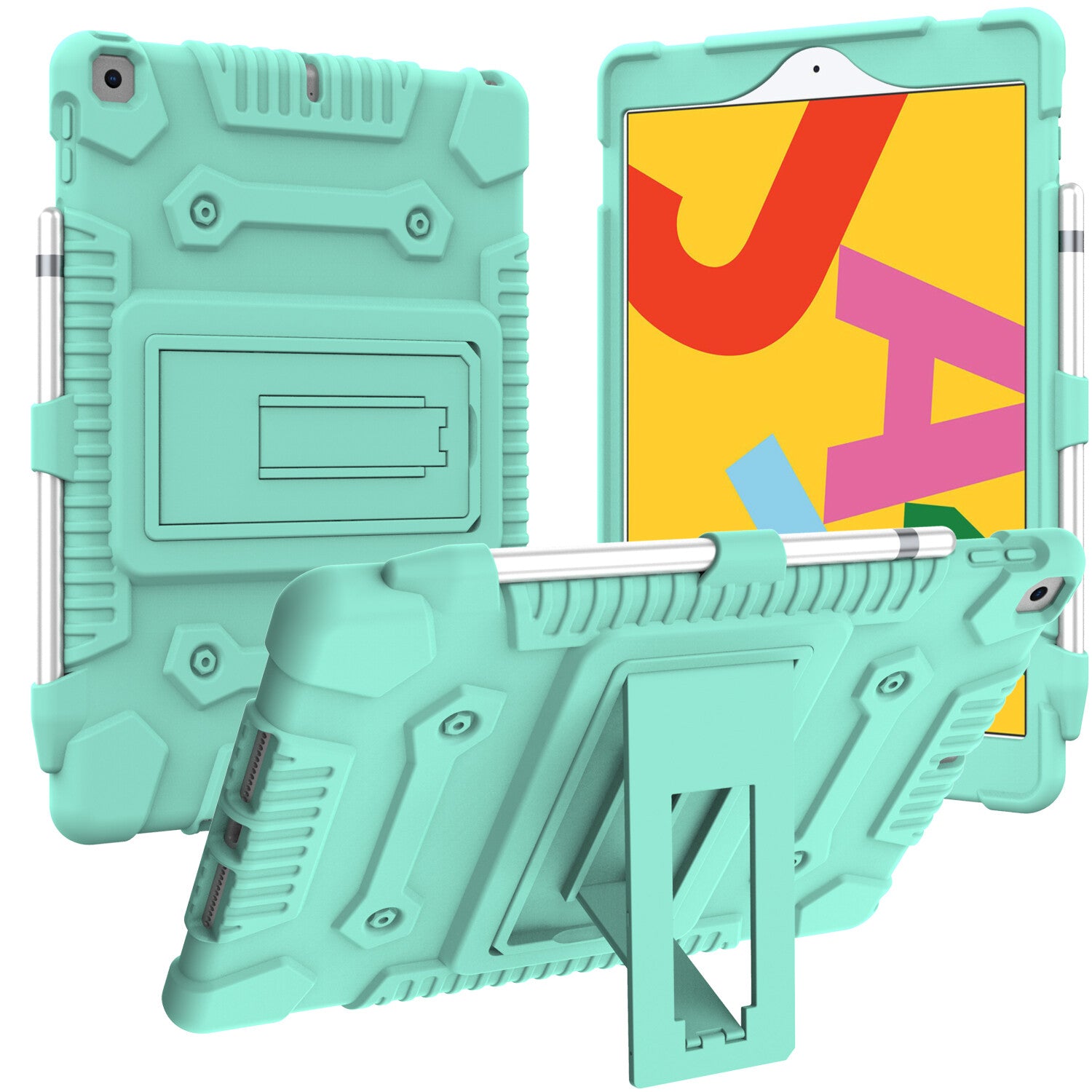 Ipad 7Th / 8Th Generation 10.2" Shockproof Slim Soft Case + Tempered Glass Film