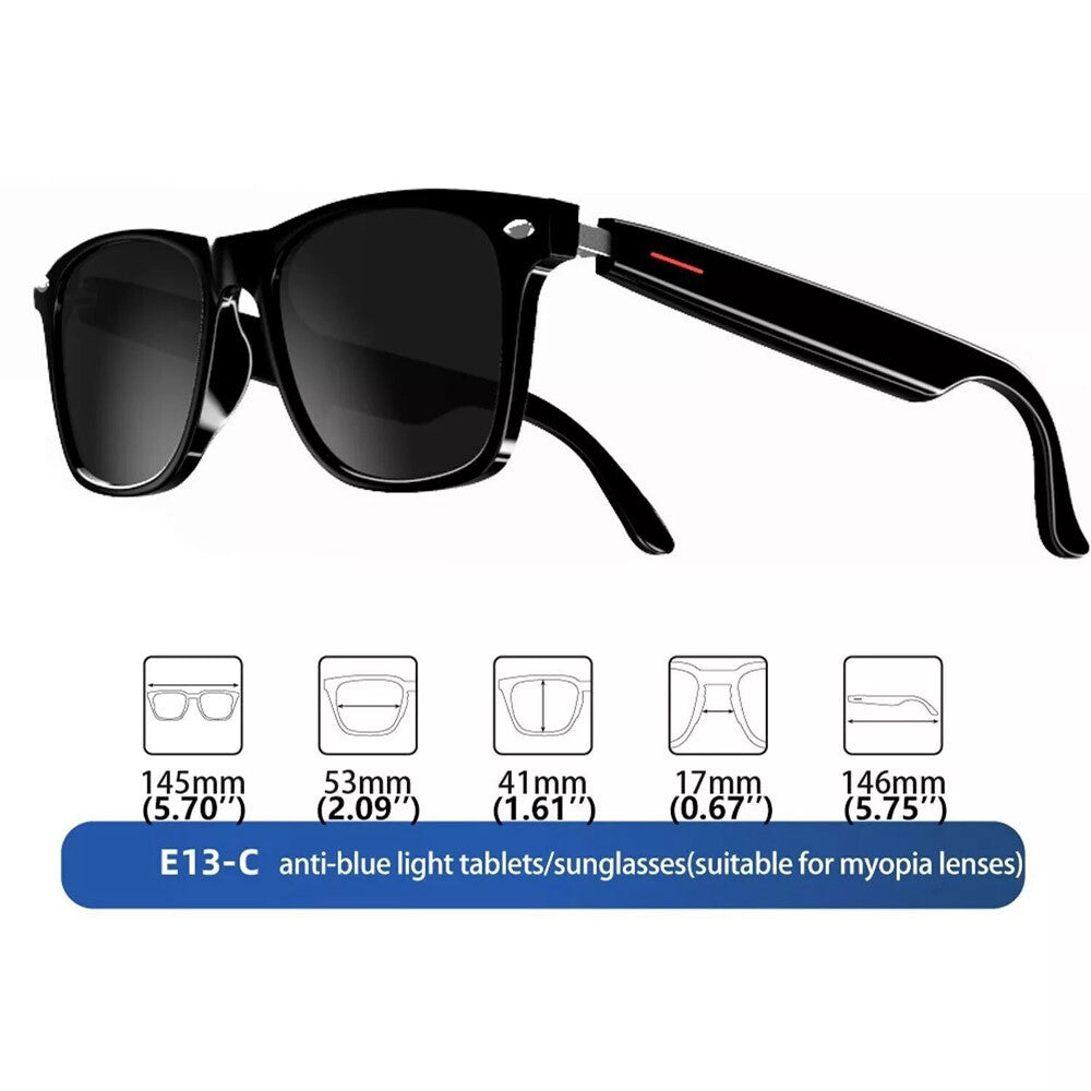 Smart Glasses Polarized Bluetooth 5.3 Call Music Sunglasses Headset Headphone US