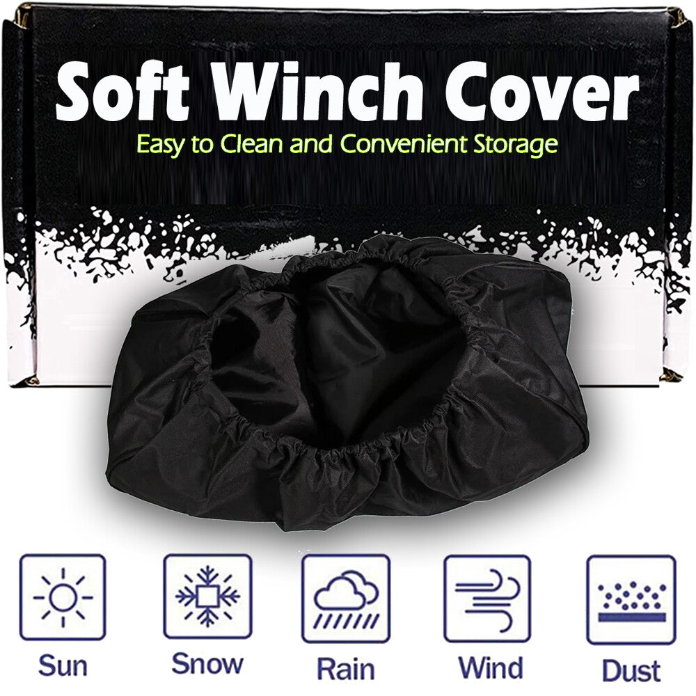 Waterproof Soft Dust Winch Cover Heavy Duty Fits Electric12,000
