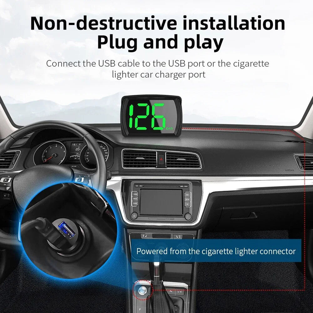 GPS Digital Speedometer Car Truck Motorcycle Head up Display Odometer HUD MPH