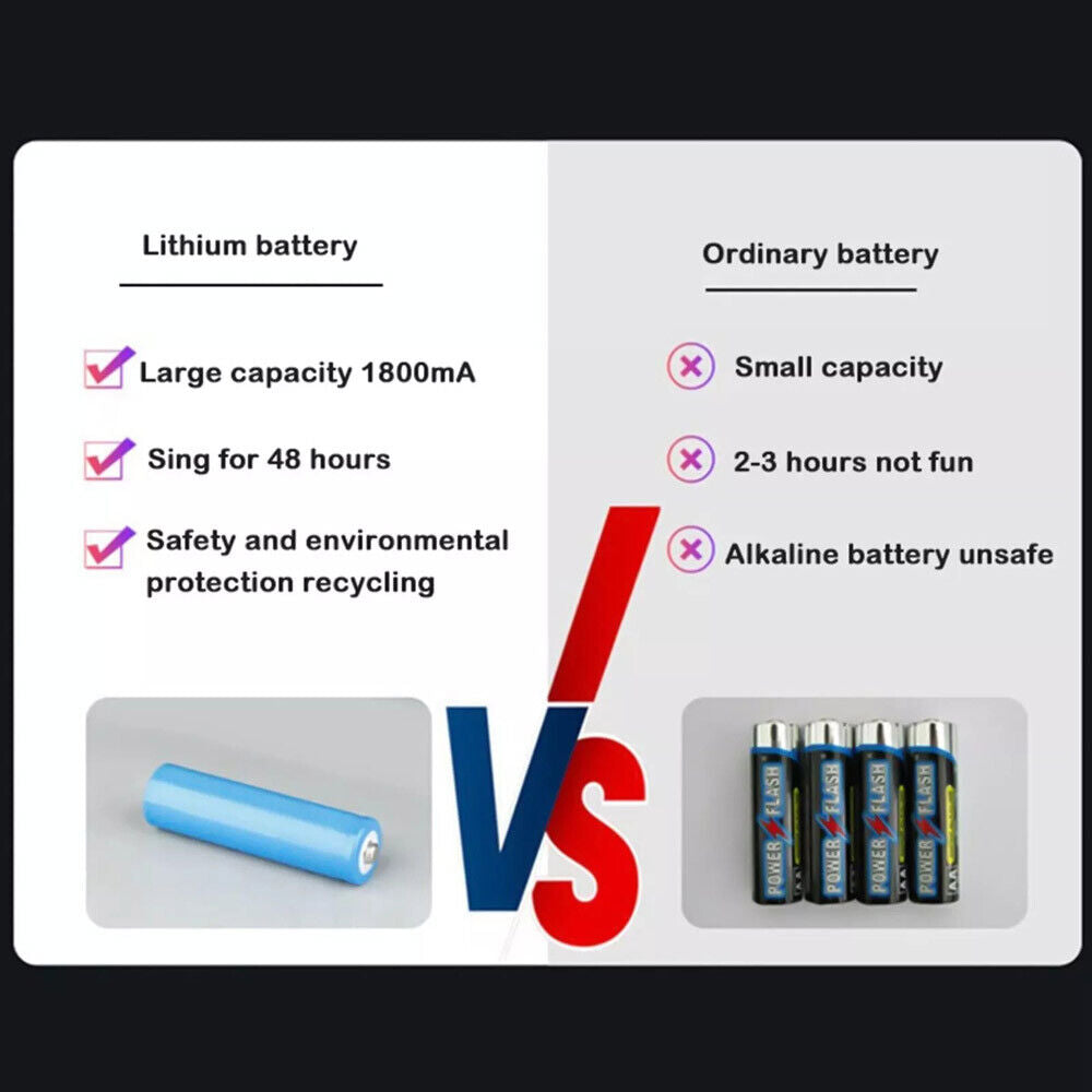 Pro UHF Wireless Microphone System Set Dual Handheld Rechargeable Karaoke Party