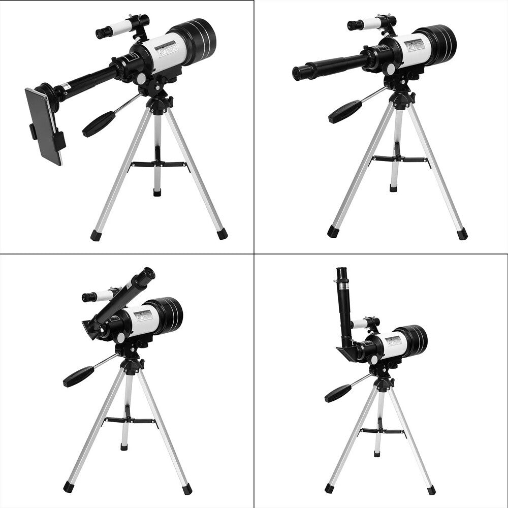 Telescope 300MM Astronomical 150X with Phone Adapter Barlow Lens for Kids Gift