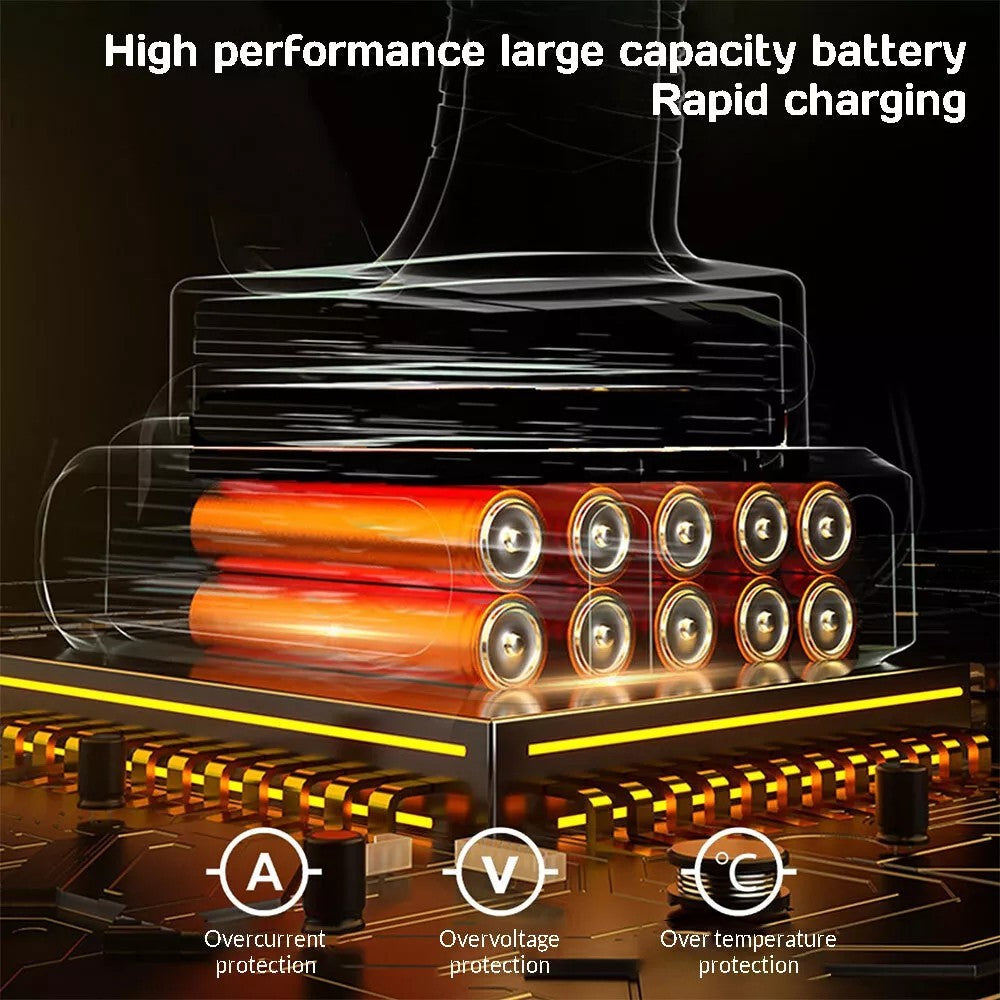 21V Electric Cordless Chain Saw Small Mini Handheld Chainsaw 2 Battery Powered