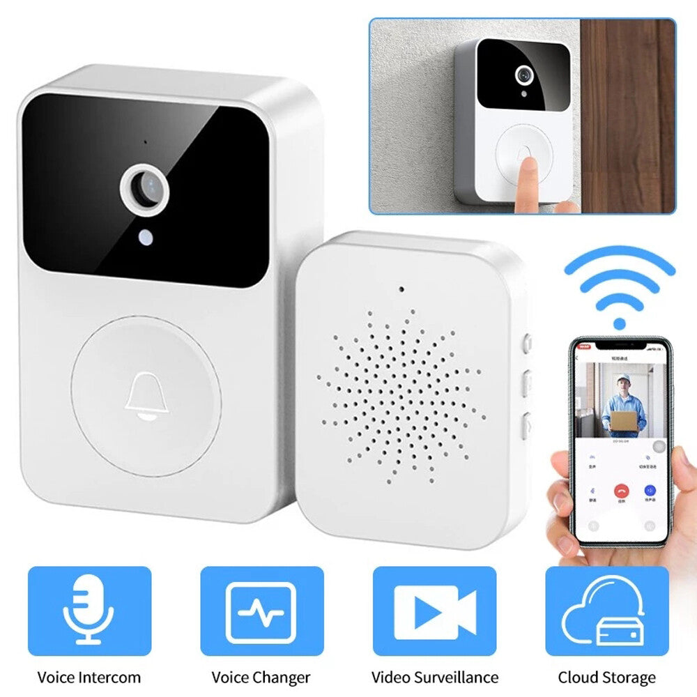 Smart Wireless Wifi Video Doorbell Night Vision Camera Door Bell Ring Intercom