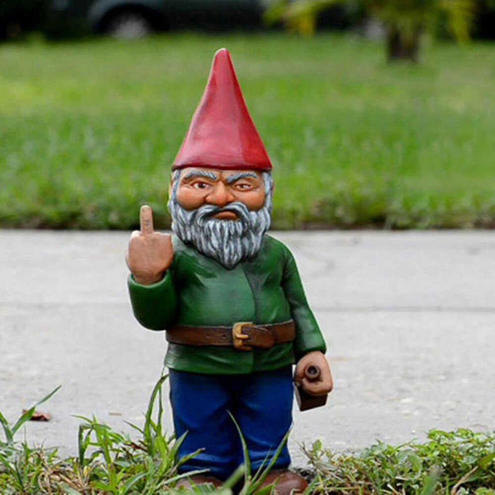 Naughty Garden Gnome for Lawn Ornament Funny Dwarfs for Indoor Outdoor 12CM US