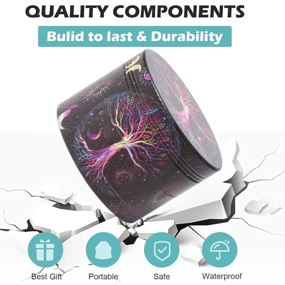 Herb Grinder 4-Piece 2.5" Inch Large Metal Tobacco Crusher Colorful Magnetic US