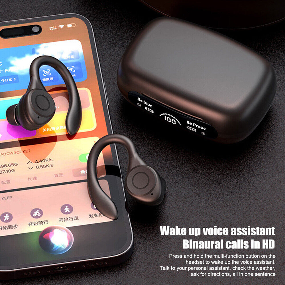 Wireless Bluetooth 5.3 Headset TWS Earphones Earbuds Stereo Headphones Ear Hook