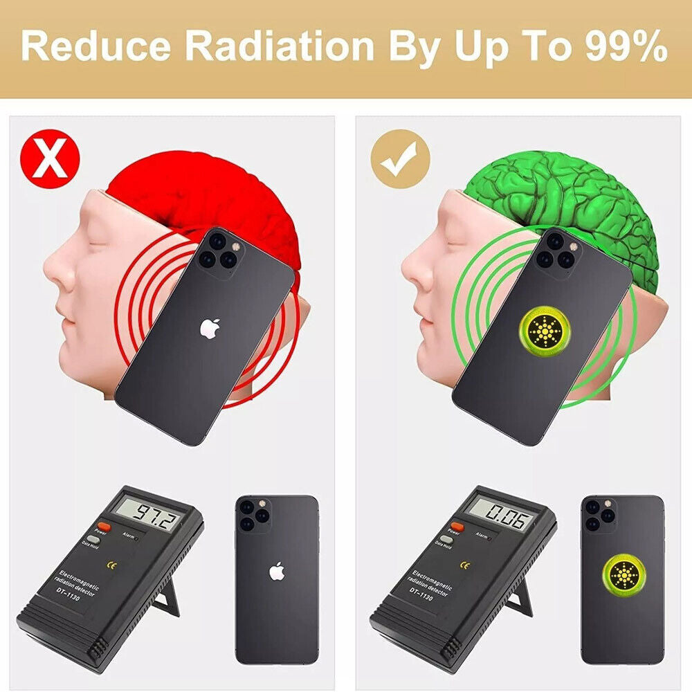 12PCS Radiation Protection Sticker Smartphone Tablet Laptop 5G Wi-Fi EF RF EMF