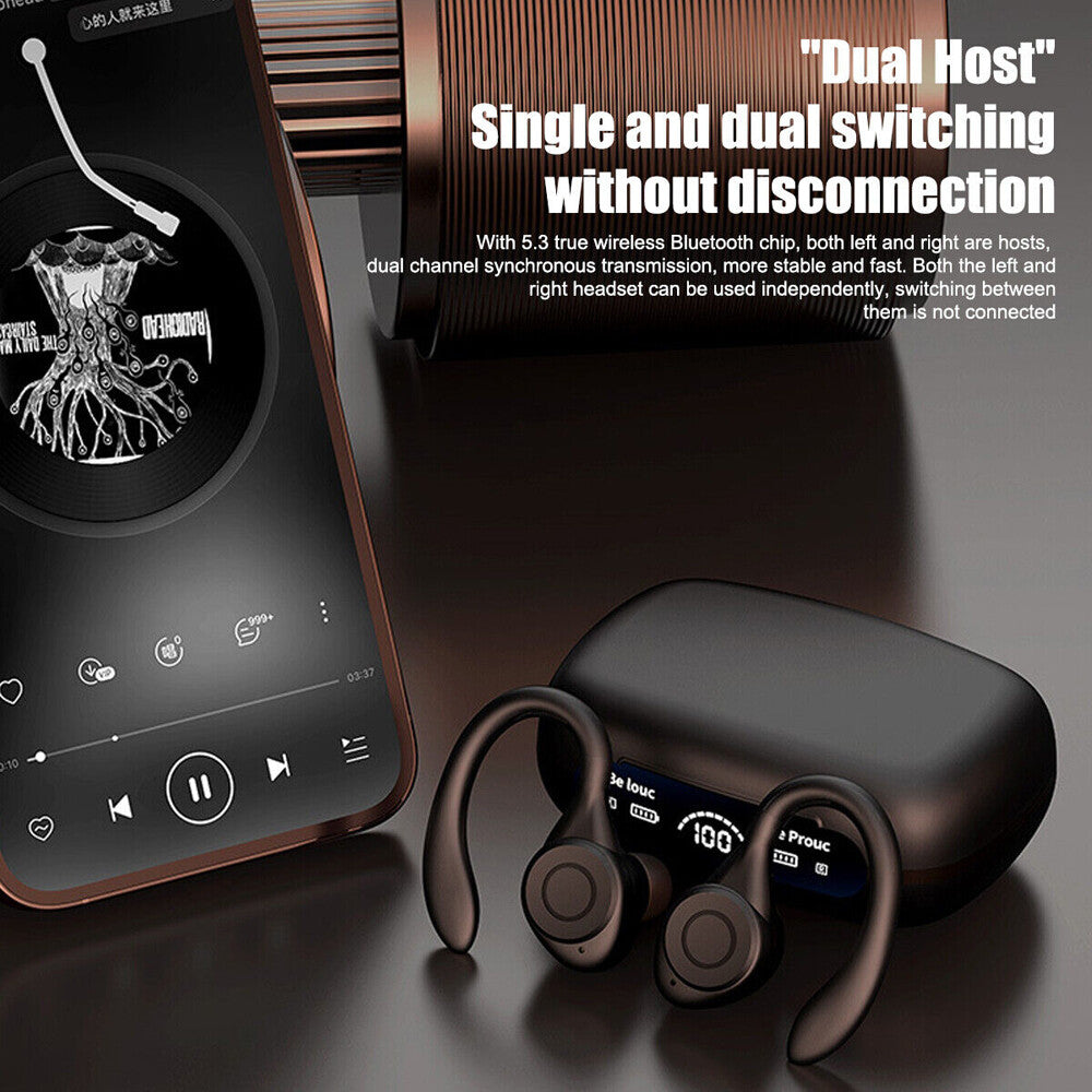 Wireless Bluetooth 5.3 Headset TWS Earphones Earbuds Stereo Headphones Ear Hook