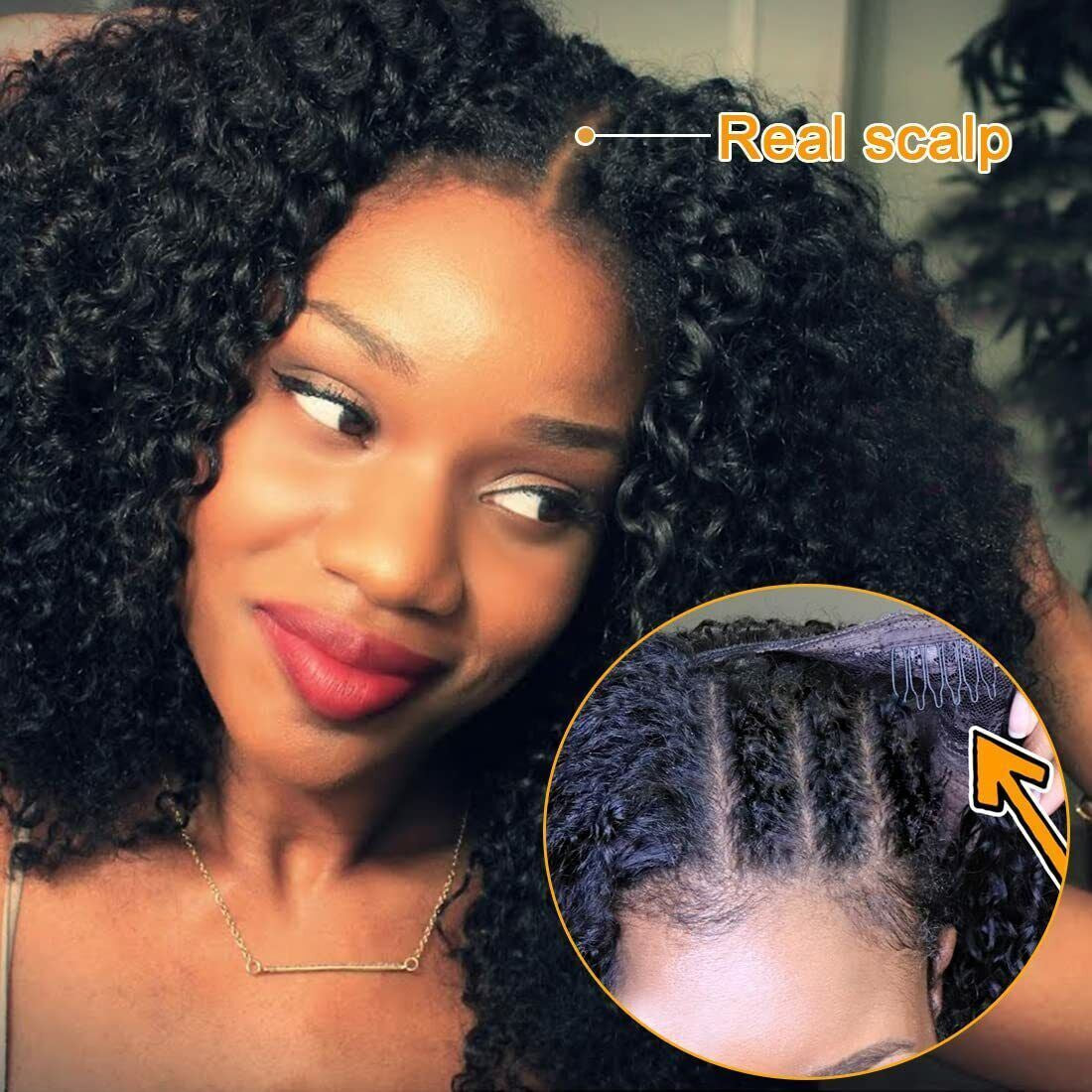 AA Hair Front Wig Womens Brazilian Human Long Curly Lace Wavy Hair Wigs US 2024