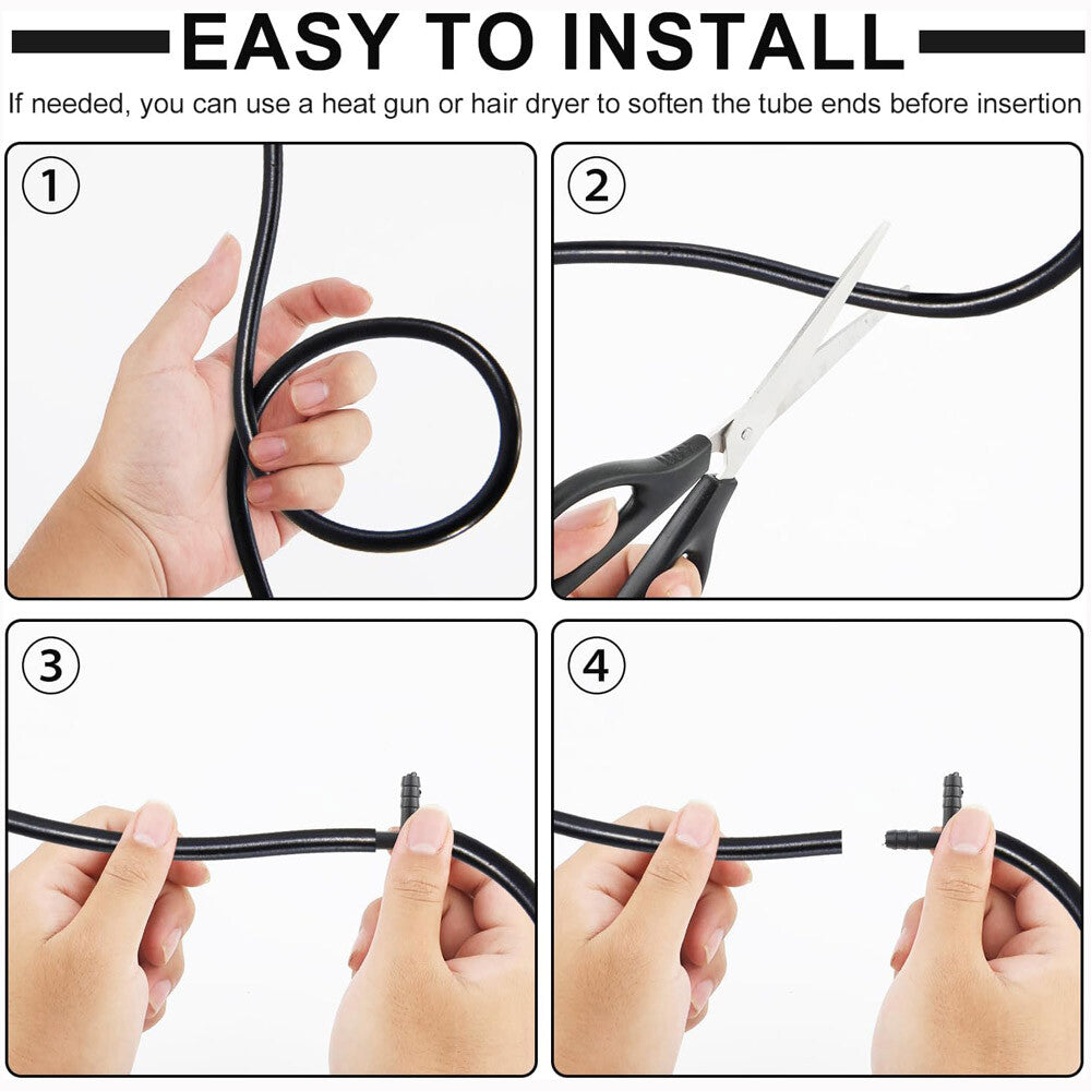 Vacuum Connector Assortment Vacuum Line Fittings Kit 113PCS Tubes 12 Sizes US
