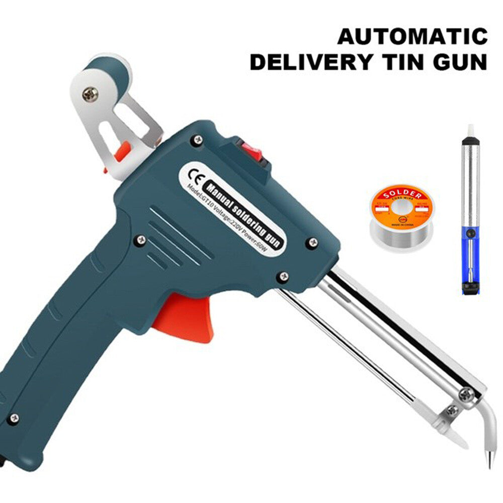 Professional 60W Auto Electric Soldering Iron Gun with FLUX 2% Solder Tin Wire