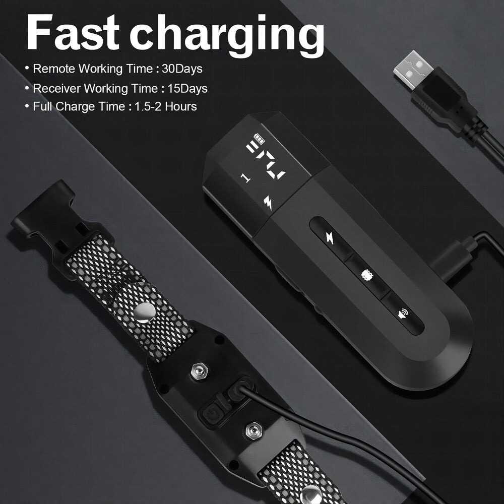 3000 FT Remote Dog Shock Training Collar Rechargeable Waterproof LCD Pet Trainer