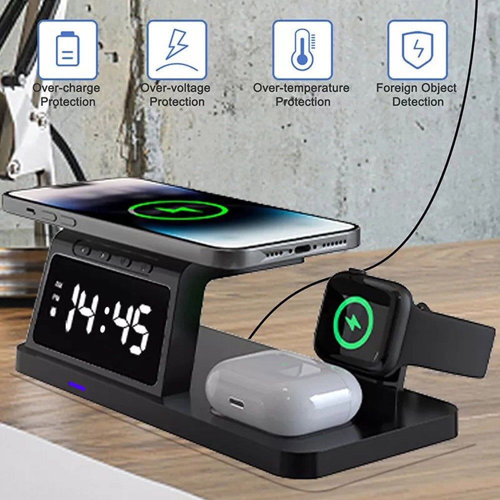4In1 Fast Wireless Charger Station Dock for Apple Watch Iphone 17 Pro Max Air US