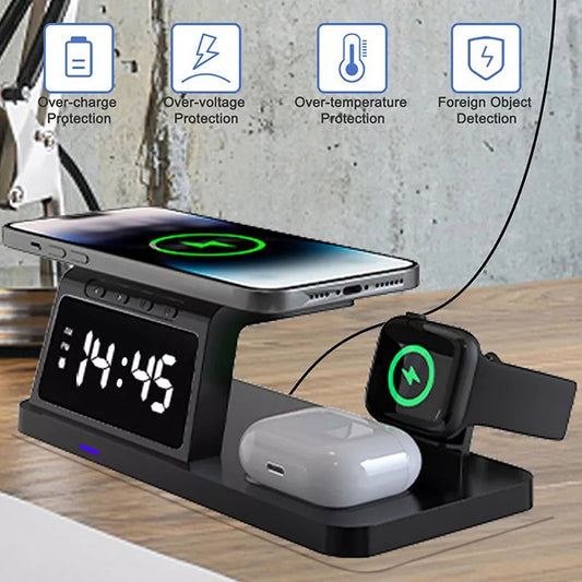 4In1 Fast Wireless Charger Station Dock for Apple Watch Iphone 17 Pro Max Air US