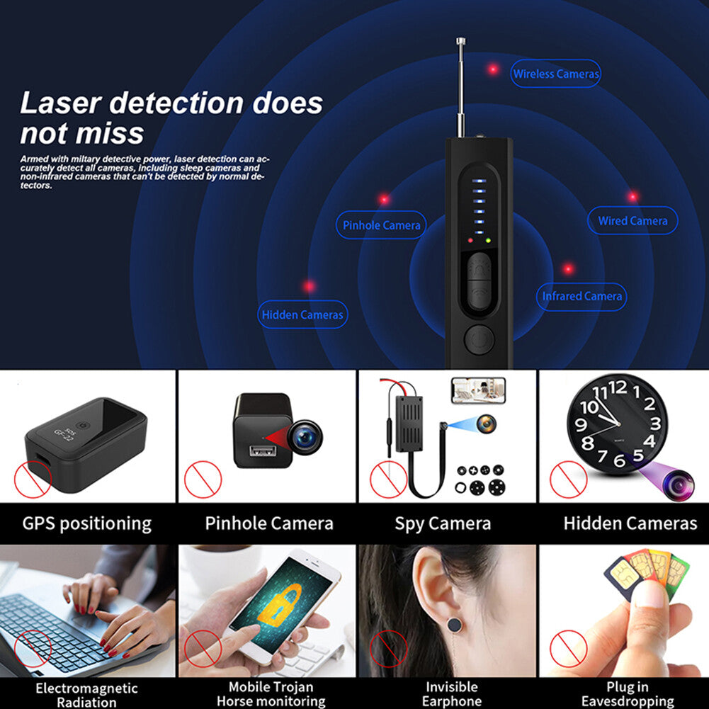 Anti-Spy Hidden Camera Detector Prevent Monitoring Wireless Signal Detector US