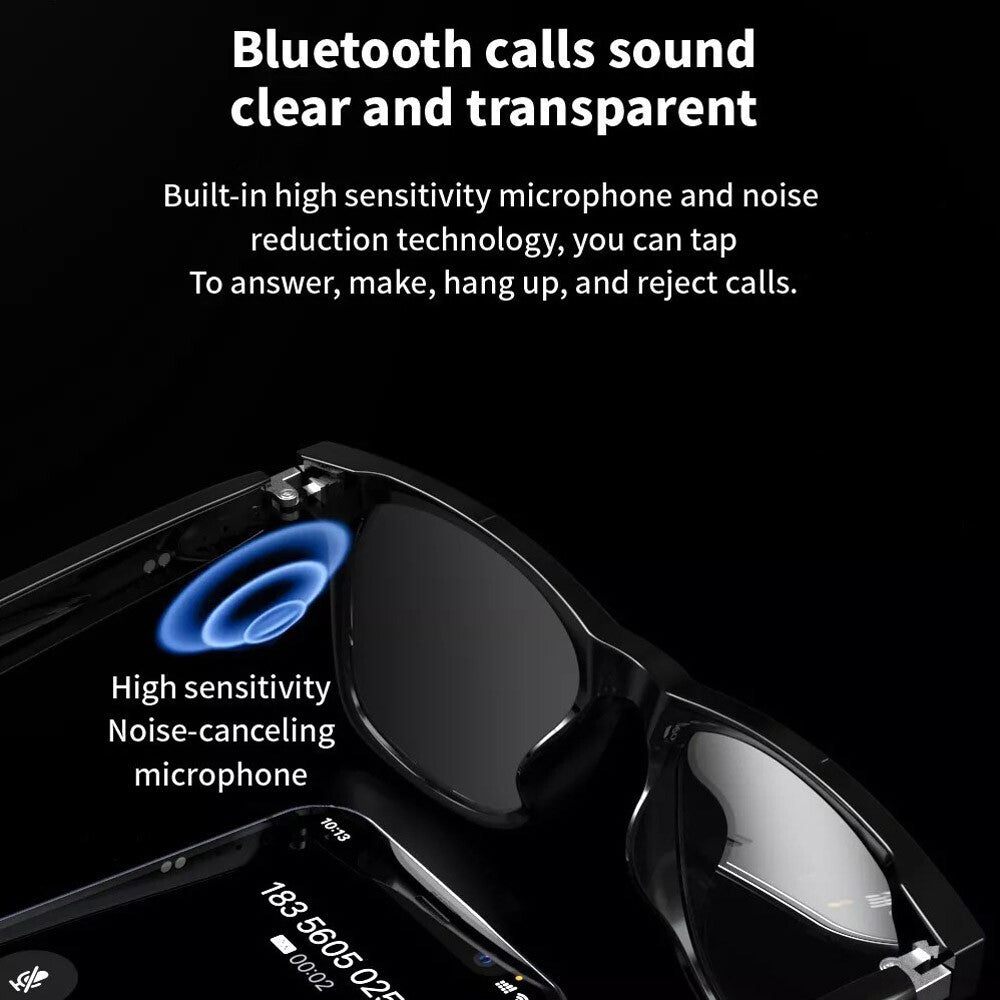 Smart Glasses Bluetooth Audio Glasses Stereo Music Call Headset Voice Control US