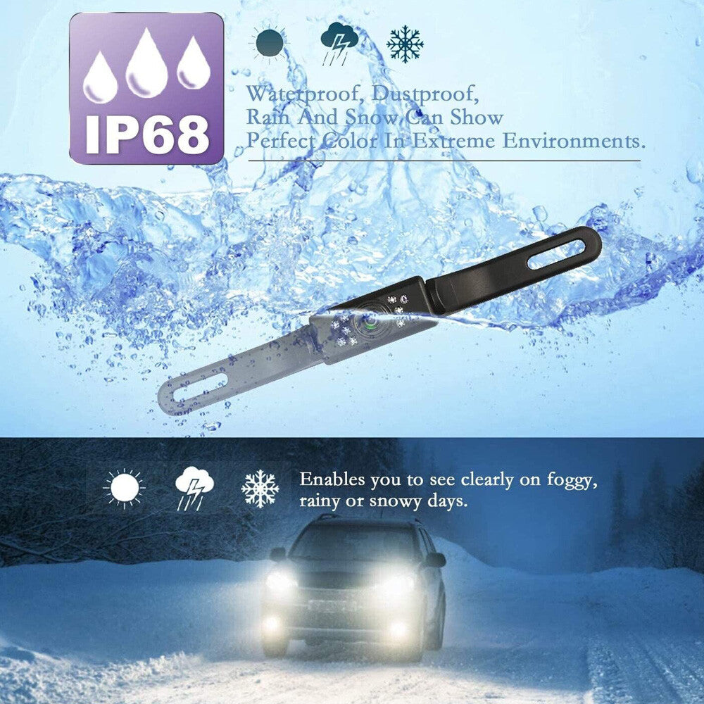 4.3" Backup Camera Mirror Car Rear View Reverse Night Vision Parking System Kit