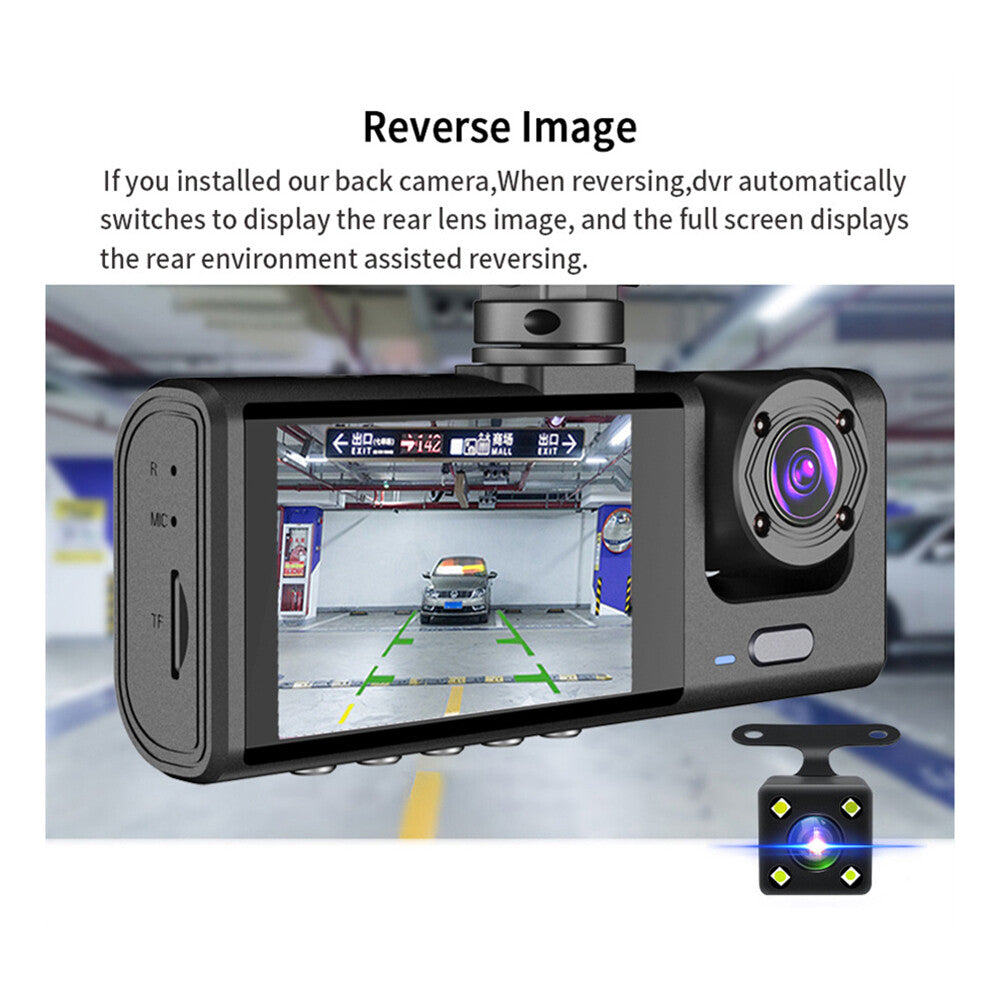HD 1080P Car Dual Lens Dash Cam Front Rear inside Video Recorder Camera G-Sensor