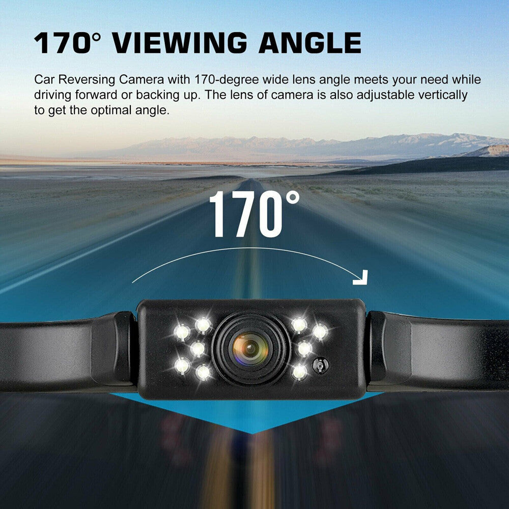 4.3" Backup Camera Mirror Car Rear View Reverse Night Vision Parking System Kit