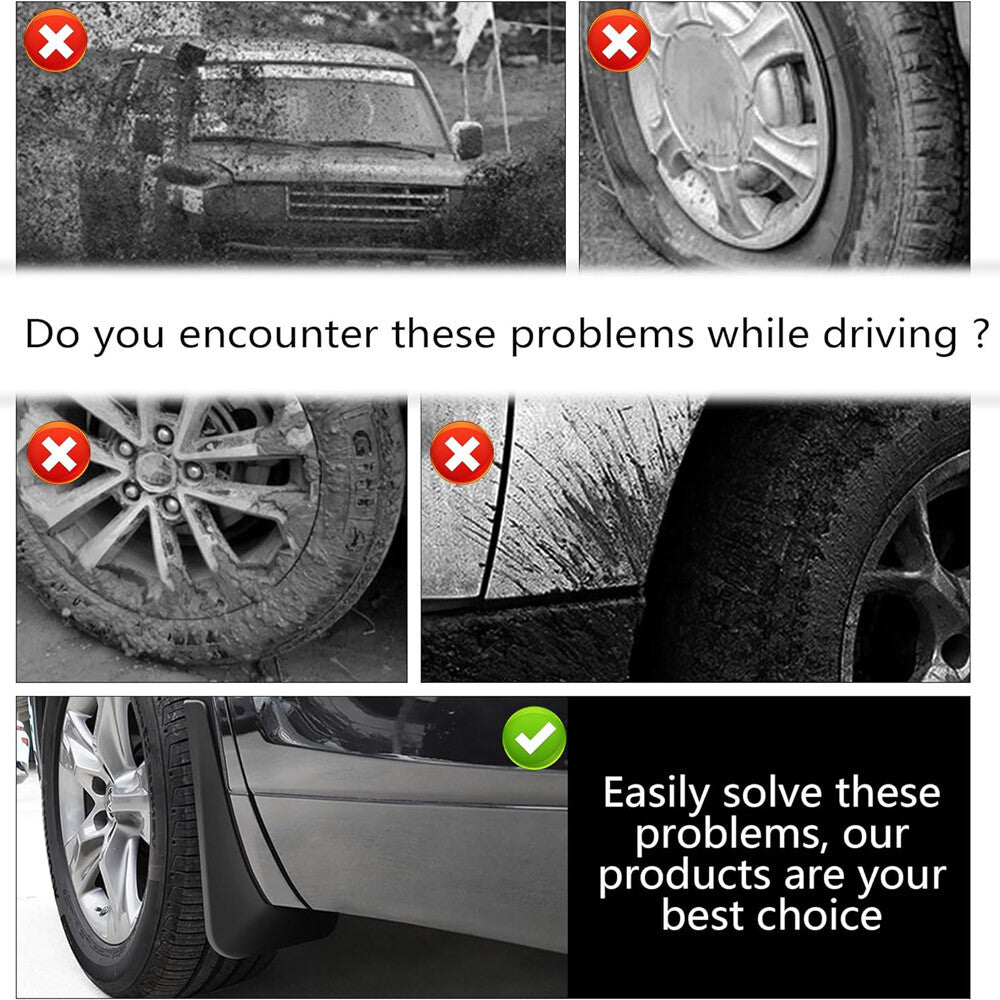 4PCS Car Mud Flaps Splash Guards for Front Rear Auto Accessories Universal USA