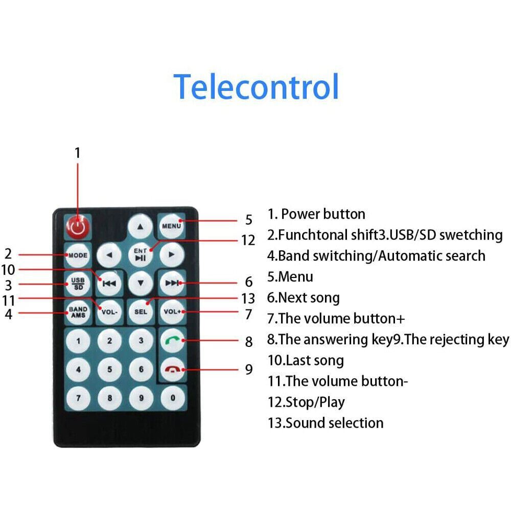 7" Double 2 DIN Car MP5 Player Bluetooth Touch Screen Stereo Radio with Camera