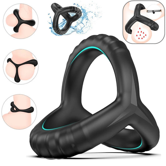 Stronger Erection Silicone Cock Penis Ring Longer Harder Adults Sex Toys for Men