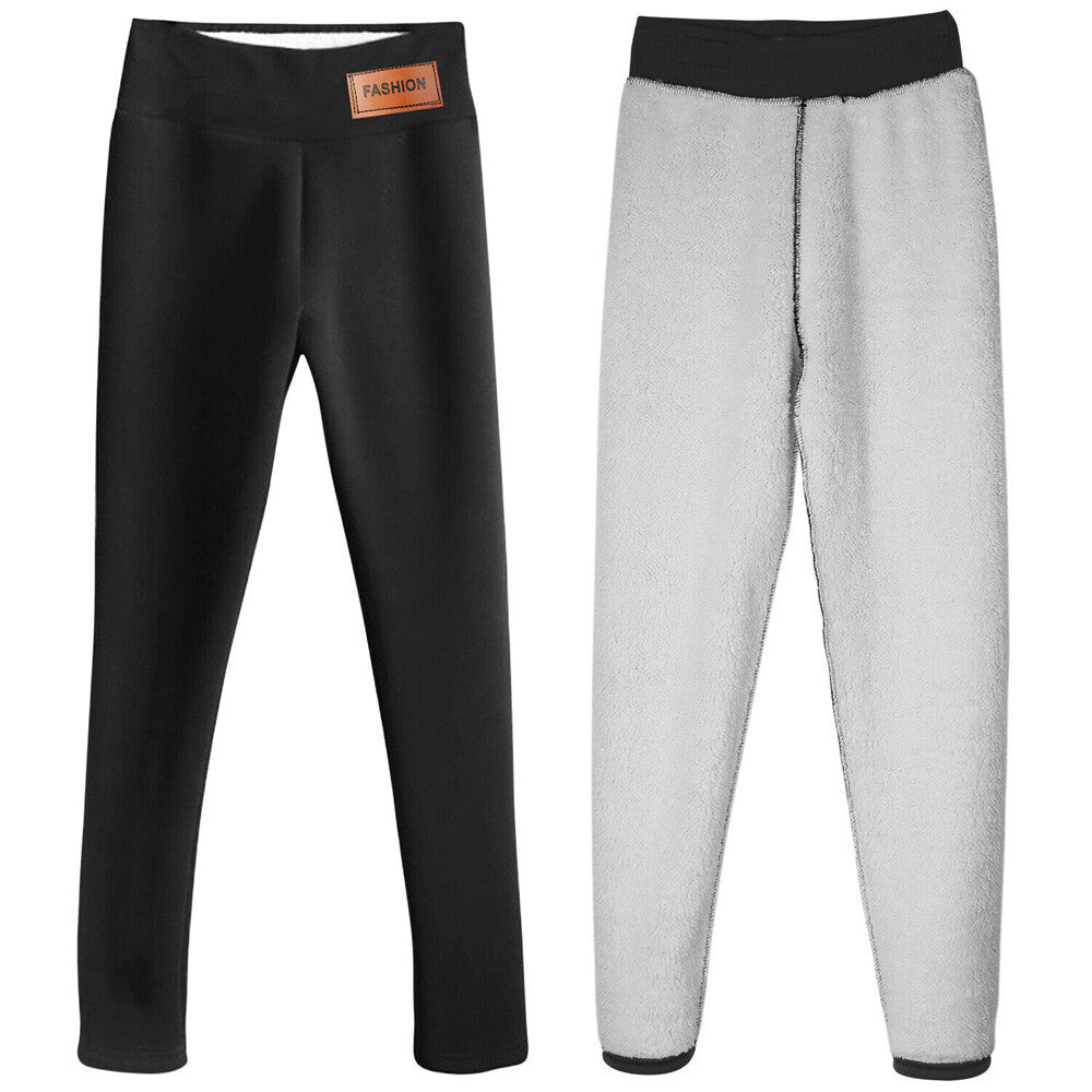 Women Winter Warm Sherpa Fleece Lined Leggings Thick Cashmere Thermal Pants US