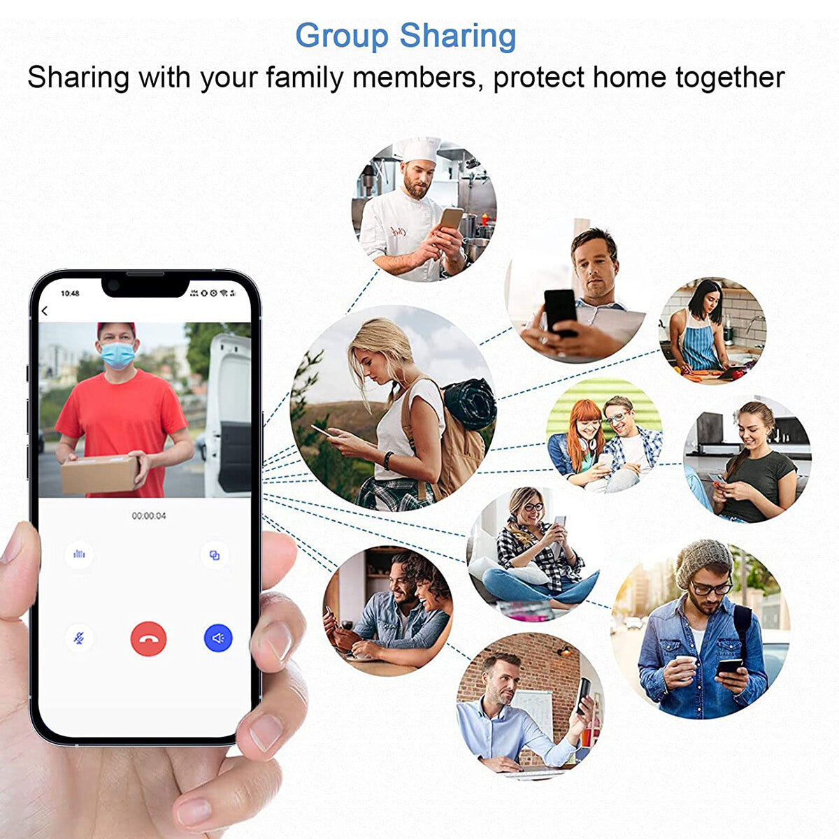 Smart Wireless Wifi Video Doorbell Night Vision Camera Door Bell Ring Intercom