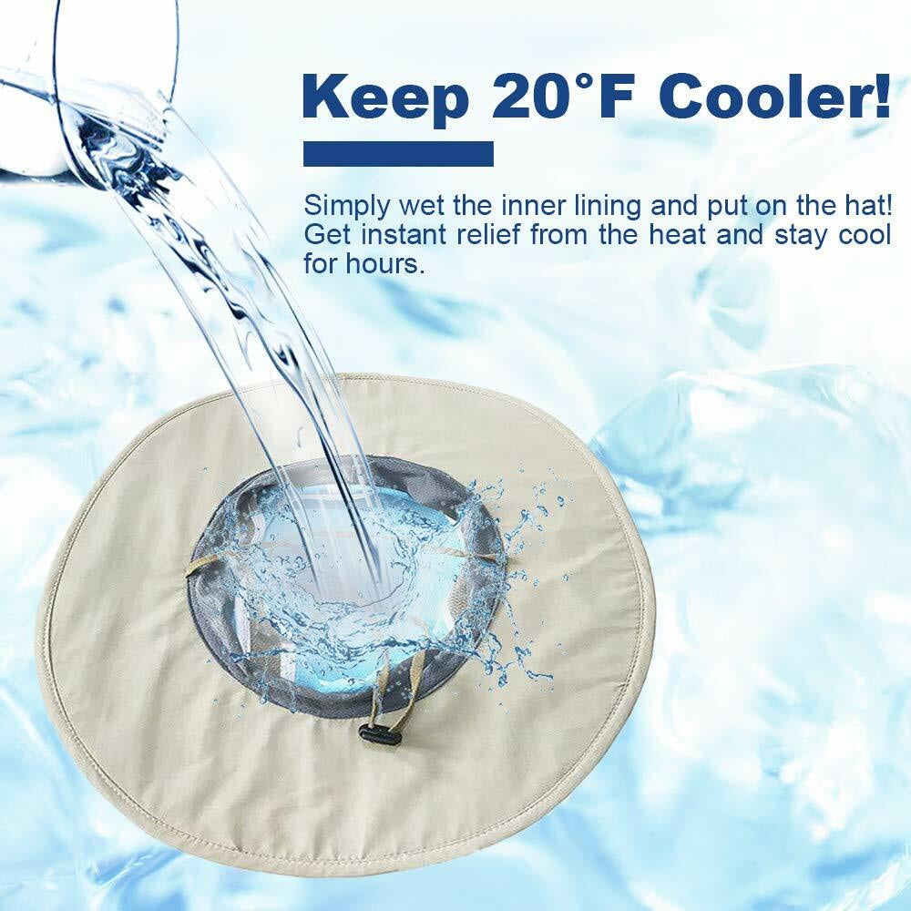 Evaporative Cooling Bucket Hat Hydro W/ UV Protection Cooler Arctic Caps US