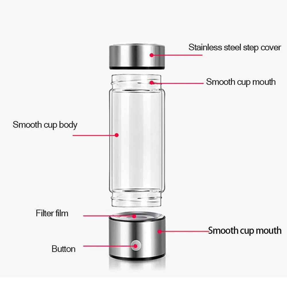 Alkaline Ionizer Maker Bottle Hydrogen Rich Generator Water Anti-Oxidation 2025