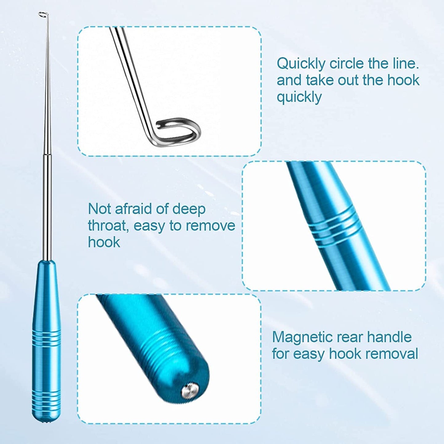 4PCS Fish Hook Quick Release Device Fishhook Detacher Remover Safety Extractor