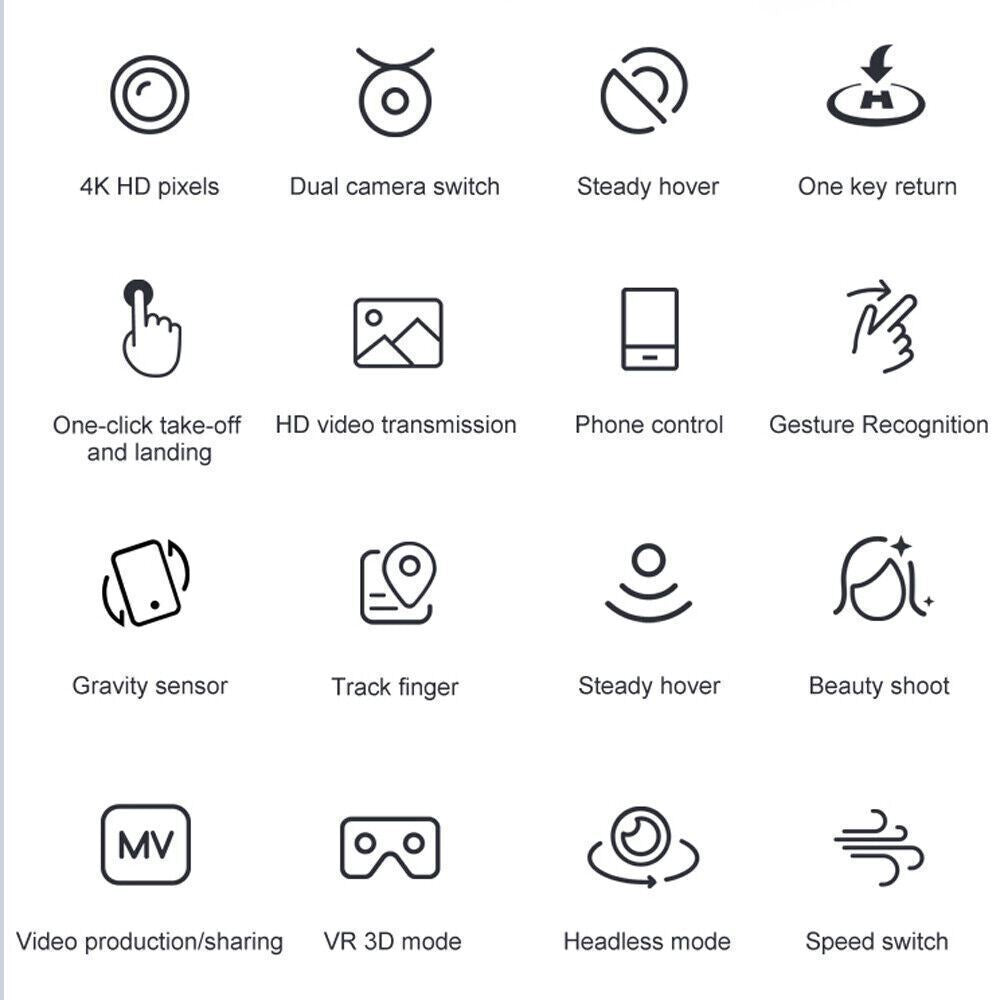 RC Drone 4K HD Wide Angle Camera WIFI FPV V9 Drone Dual Camera Quadcopter 2023