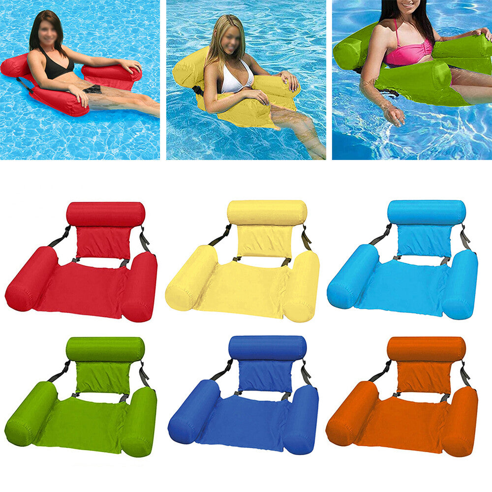 Swimming Pool Foldable Inflatable Seats Water Floating Bed Chair Beach Home Use