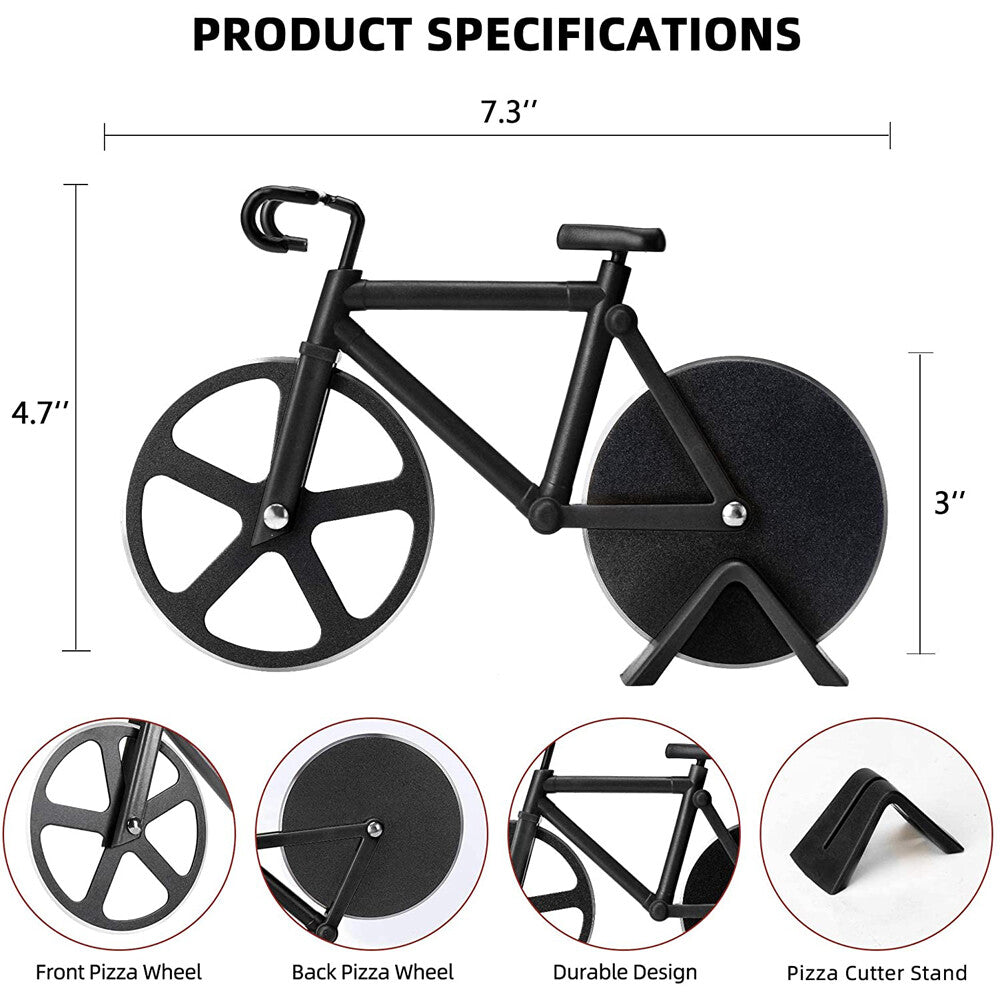 Bicycle Pizza Cutter Wheel Peeler Chopper Slicer Kitchen Pancake Cutting Tool US