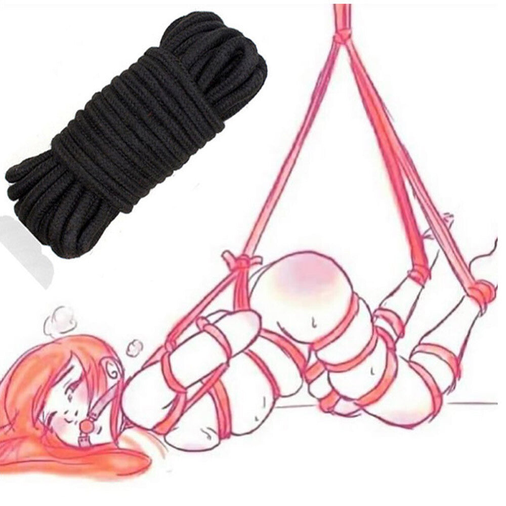 33Ft/10M Thicken Cotton Rope Bondage Restraint Japanese Shibari BDSM Binding Toy