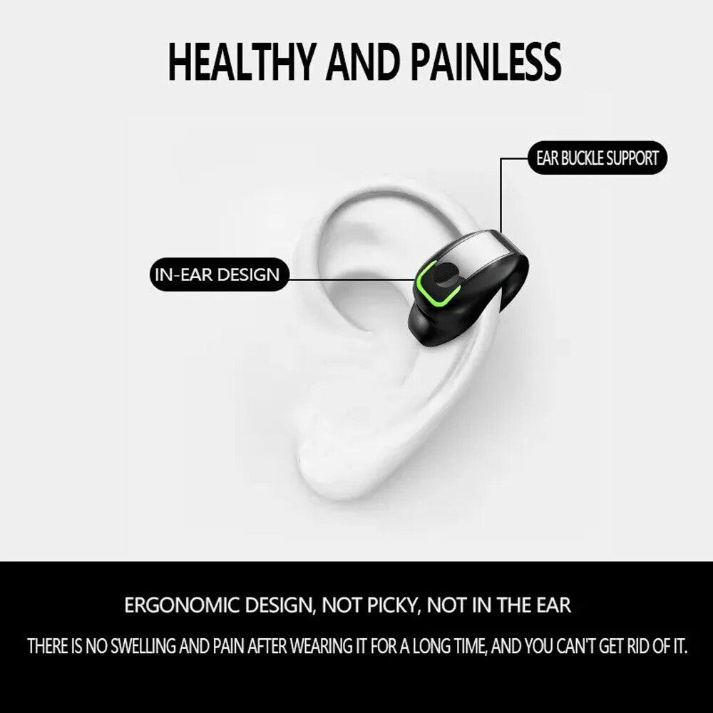 Single Bluetooth 5.3 Wireless Earbuds Ear Clip Open Ear Headphones Sport Headset