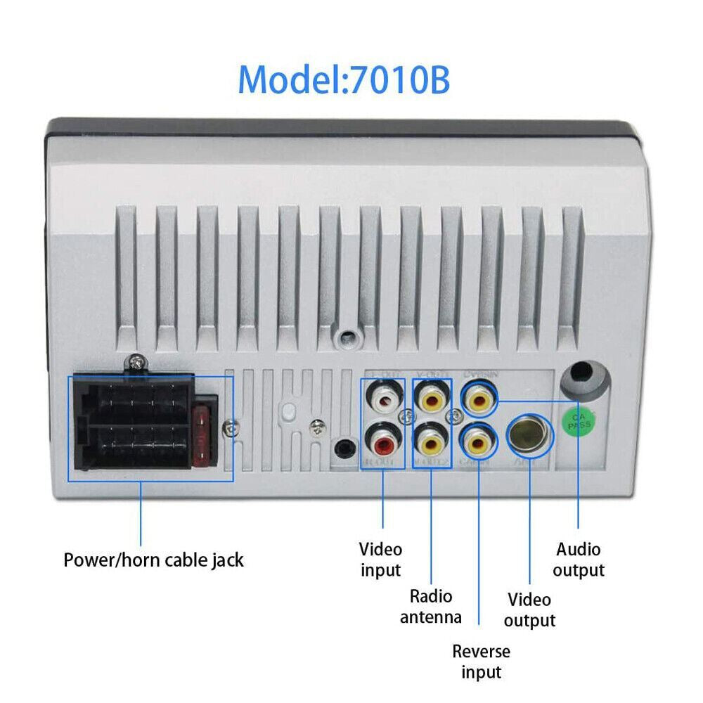 7" Double 2 DIN Car MP5 Player Bluetooth Touch Screen Stereo Radio with Camera