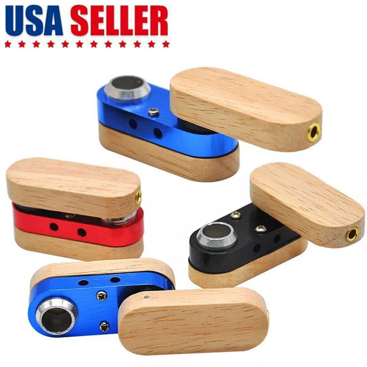 2" Colored Wood Metal Wooden Monkey Tobacco Smoking Hand Pipe Fashion Design US