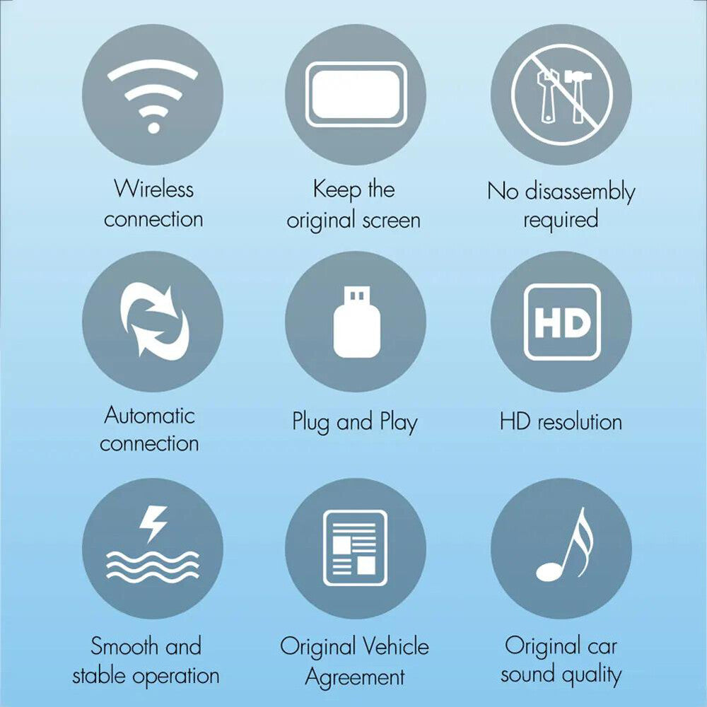 5Ghz AI Box Wireless Carplay Adapter for Iphone Plug and Play Carplay Dongle US