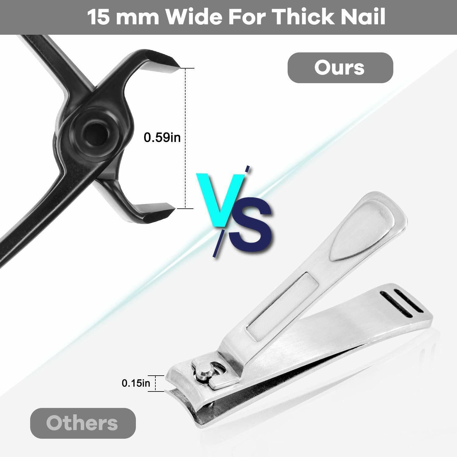 Professional Extra Large Toe Nail Clippers for Thick Nails Heavy Duty Stainless