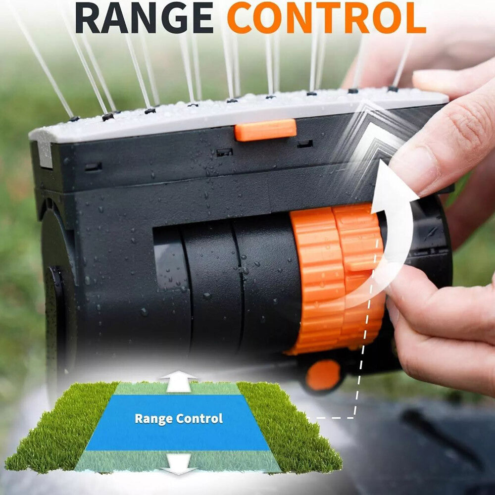 Mini Turbo Oscillating Sprinkler Garden Sprinkler with Large Base Adjustable US