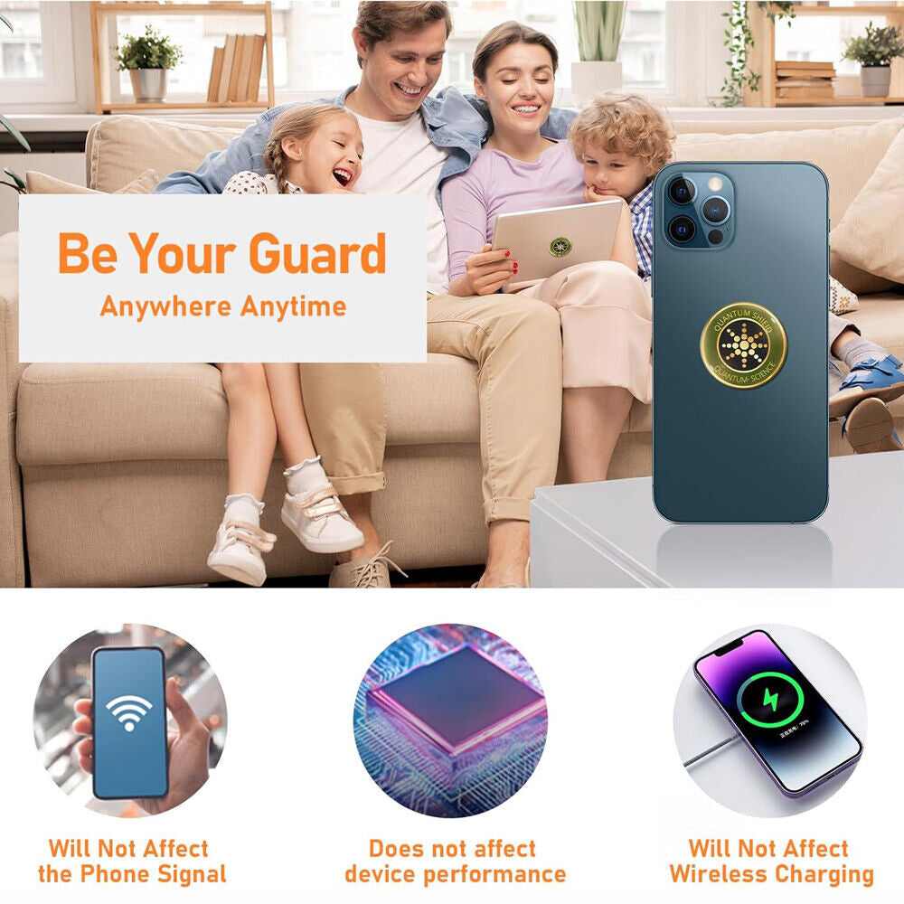 12PCS Radiation Protection Sticker Smartphone Tablet Laptop 5G Wi-Fi EF RF EMF