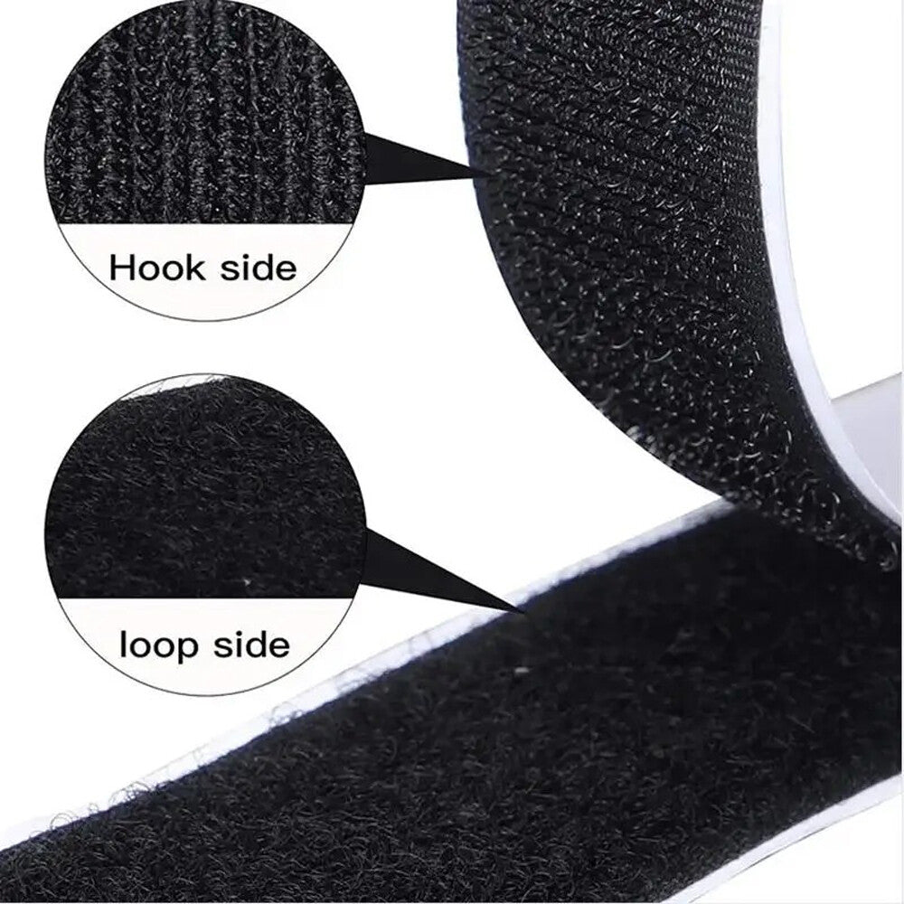 16.5FT Hook Loop Self Adhesive Fastener Tape Heavy Duty Double Sided Sticky Tape