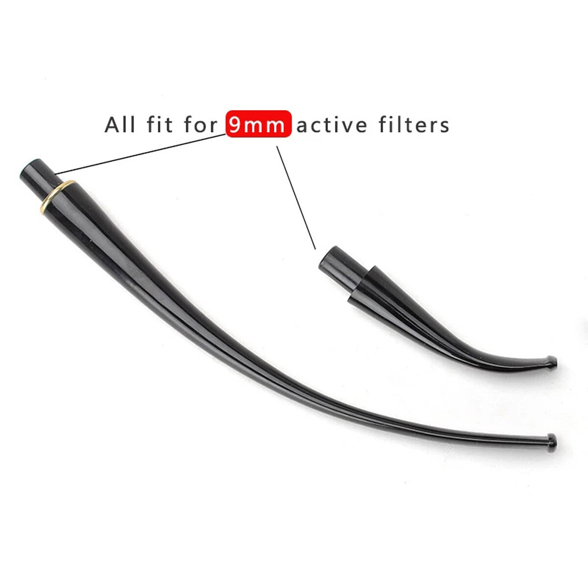 Rosewood Churchwarden Gandalf Pipe Long Stem Bent Tobacco Pipe with Accessories