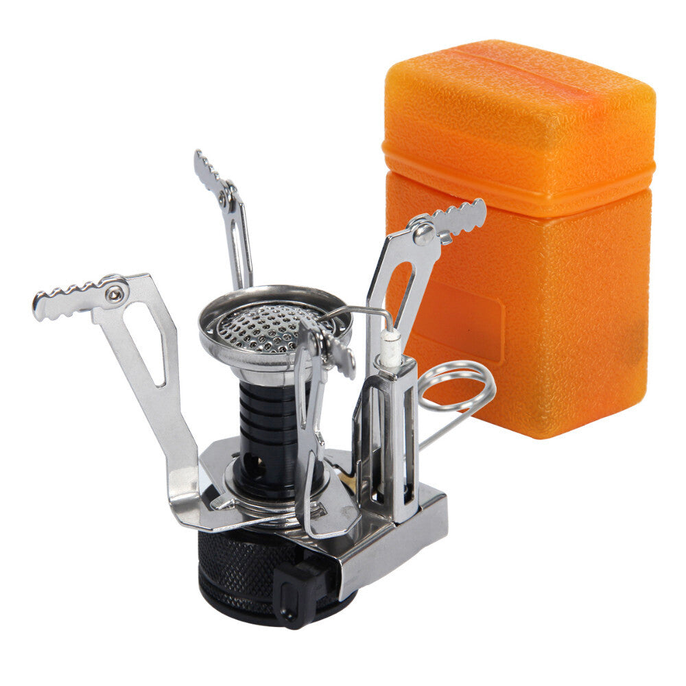 Portable Gas Camping Stove Butane Propane Burner Outdoor Hiking Picnic+Cookwar