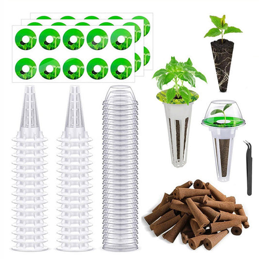 121PCS Hydroponic Garden Seed Pods Grow Anything Kit Accessories Sponge Dome US