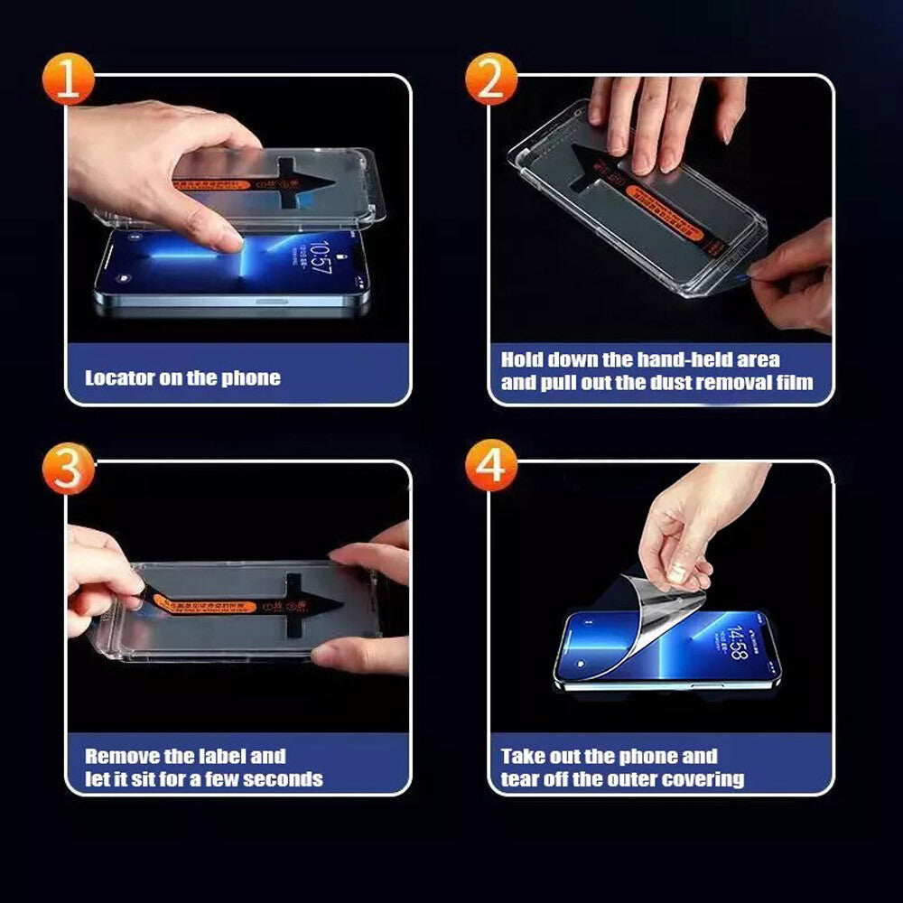 2X Pack Iphone 16 Pro Max plus Glass Screen Protector Magic Auto Alignment US