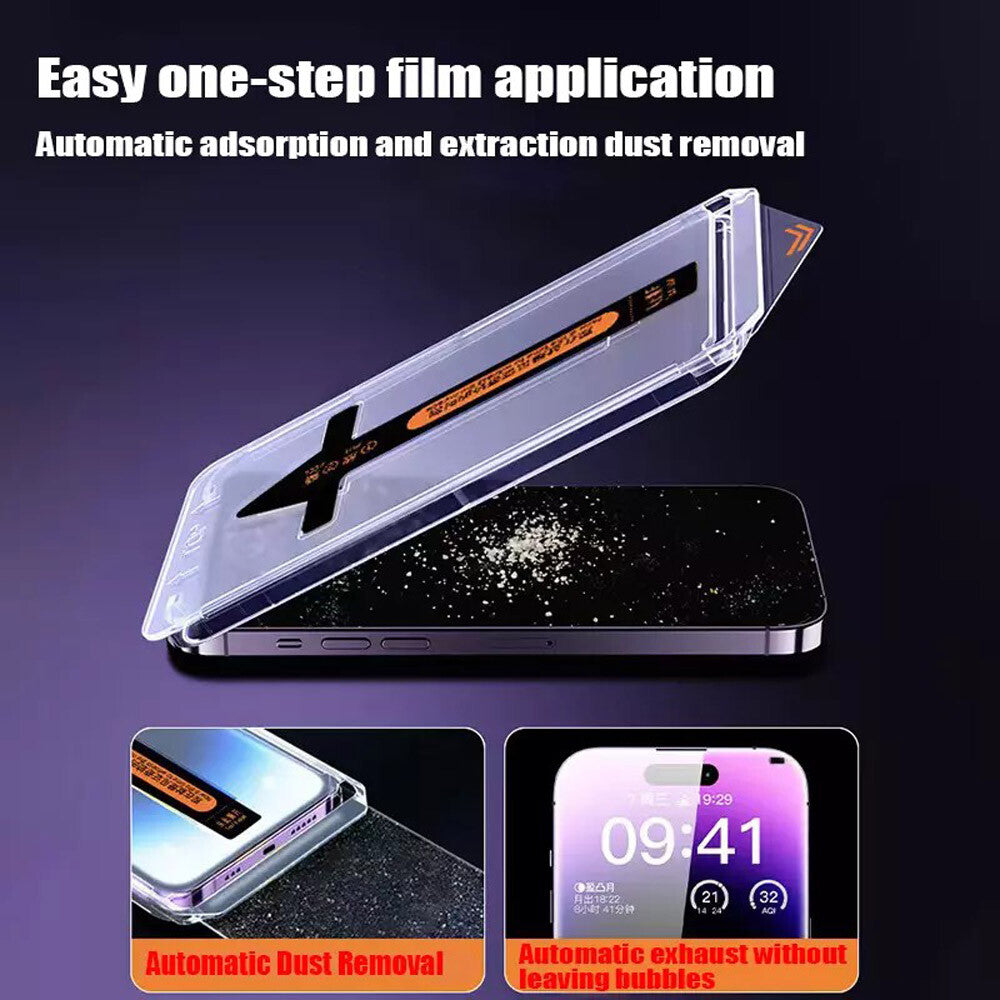 2X Pack Iphone 16 Pro Max plus Glass Screen Protector Magic Auto Alignment US