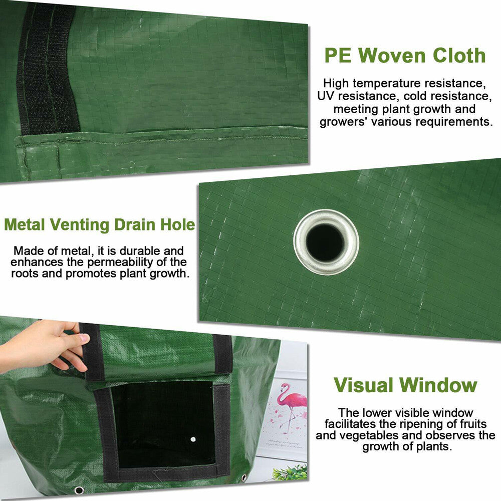 3-Pack Potato Grow Bags Garden Waterproof Reusable Vegetable Plant Pots Fruits